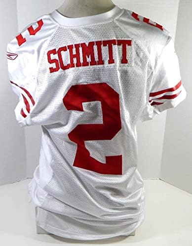 2009 סן פרנסיסקו 49ers Ricky Schmitt 2 משחק הונפק ג'רזי לבן 44 DP26436 - משחק NFL לא חתום משומש