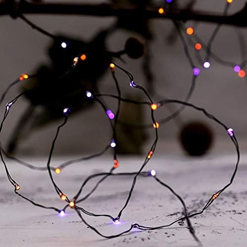 מנגנן ליל כל הקדושים פיות אורות 10 רגל 60 נוריות סתיו מחרוזת אורות סוללה מופעל עם טיימר עבור חג