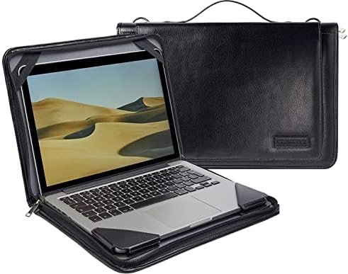 מארז מסנג'ר מחשב נייד עור Broonel שחור - תואם לביתן HP x360 14 -DH0025NA 14 אינץ 'נייד נייד להמרה