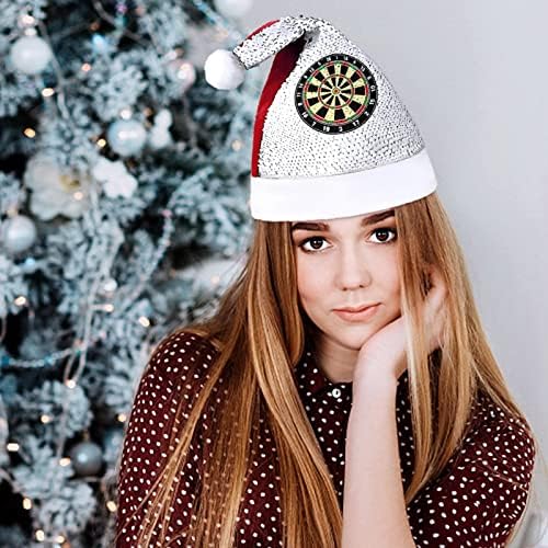 חץ לוח מספרי ספורט פאייטים חג המולד כובעי סנטה חג המולד כובע למבוגרים שמח חג המולד המפלגה תלבושות