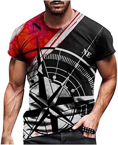Ozmmyan 3D חולצות הדפס דיגיטליות לחולצות לגברים בתוספת גודל חולצות טי גרפיות בקיץ שרוול קצר שרוול צוואר צוואר טשירטס
