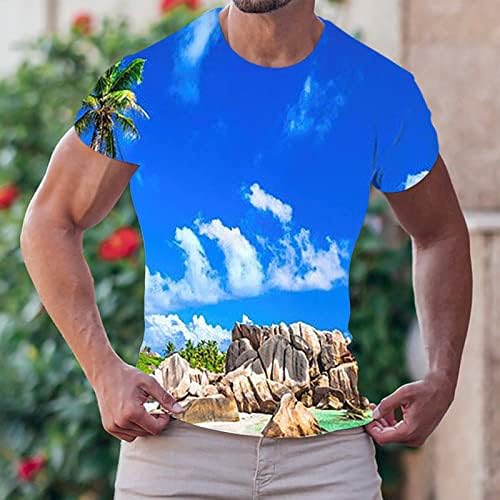 קיץ גדול חולצות לגברים גברים פשוט אישיות אופנה מזדמן הוואי קטן מודפס פרו 5 חולצות