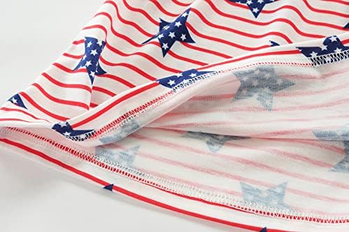 בנות CM-KID 4 ביולי שמלת פעוטות נערת דגל אמריקאי כוכבי Sundress Stripe Stars שמלות בגדים פטריוטיים לילדים 2-8