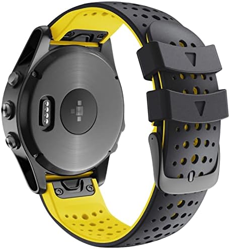 Ghfhsg שחרור מהיר EasyFit Silicone Watch Bandstrap Strap עבור Garmin Fenix ​​7x 7 6x Pro 5 5x Plus 935