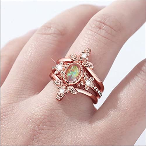 טבעת יהלום זהב רוז אופנה לנשים טבעת אירוסין מתנות תכשיטים טבעת כף