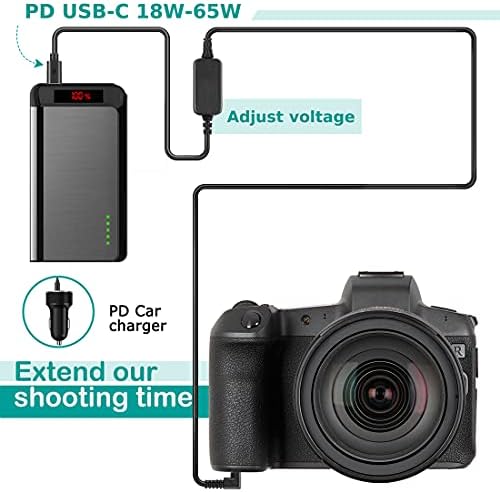ACK-E12 USB Type-C כבל LP-E12 סוללת דמה DR-E12 ערכת מתאם PD עבור Canon EOS M2 M10 M50 M100 M200 מצלמה
