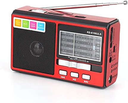 רדיו נייד, טעינת אלקטרו-אנרגיה, רדיו הפעלת דיסק, נורות לד לתמיכה ברדיו ברגישות גבוהה, אדום