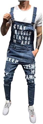 מכנסי ג'ינס לכיס חור של Ndvyxx מכנסיים סרגל סך הכל מכנסיים מתלה כוללים