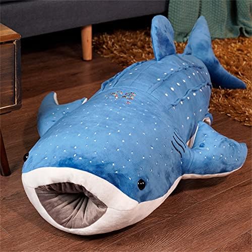 מוקוקסון 21 ב ענק מציאותי לווייתן כריש ממולא בעלי החיים גדול הילדים בפלאש צעצוע כריות ממולא כחול לווייתן בובה
