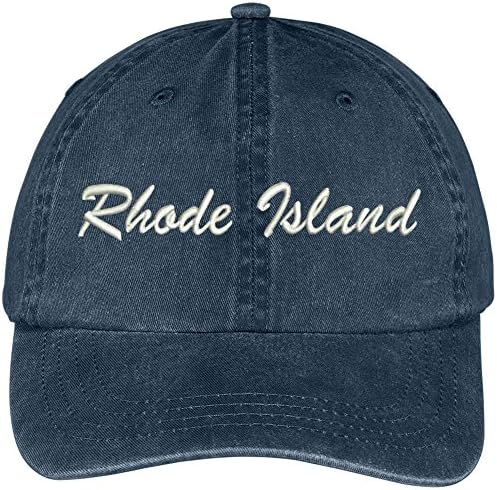 חנות הלבשה אופנתית רוד איילנד מדינת רקום כובע כותנה מתכוונן פרופיל נמוך