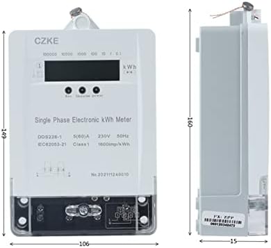 XJIM DDS226-1 שלב יחיד STATIC STATIC WATT METER 230V 50Hz MAX 60A Class 1 AC אנרגיה פעילה