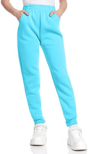 מכנסי טרנינג של בנות קוני איילנד-3 חבילות מכנסי ג ' וגר צמר פעילים עם כיסים-מכנסי טרנינג ביצועים לילדות