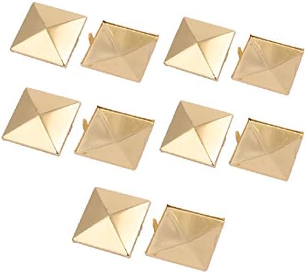 X-DREE 10 יחידות 35 ממ נייר בצורת ריבוע טון זהב בראד לראקאפינג מלאכת DIY (10 יח '
