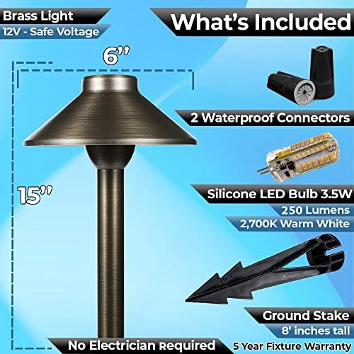 מיק פתרונות נתיב LED 124 אור נוף 12 וולט פליז מוצק מתח נמוך נמוך אור LED G4 3.5W 2700 אלף נורה