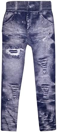 גבוהה מותן ז 'אן חותלות למתוח ג' ינס חותלות פו ג 'ינס חותלות רך ג' ינס מראה חותלות שחור
