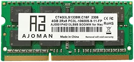 AJOMAN 4GB PC3L-10600S SODIMM DDR3 RAM DDR3L 1333MHz 204 פינים מחשב נייד מודול זיכרון RAM מודול