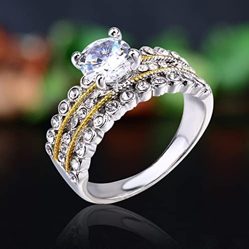 אופנה מעודנת טבעת זירקון יהלום לנשים תכשיטים של טבעת אירוסין לבני נוער