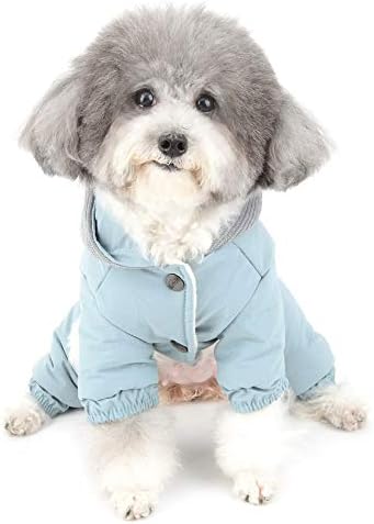 זוניאה כלב קטן חליג שלג עם רגליים מעיל קפוצ'ון חורפי בגדי ז'קט גור עבה בגדים פליס חם חיות מחמד סרבלים תלבושת