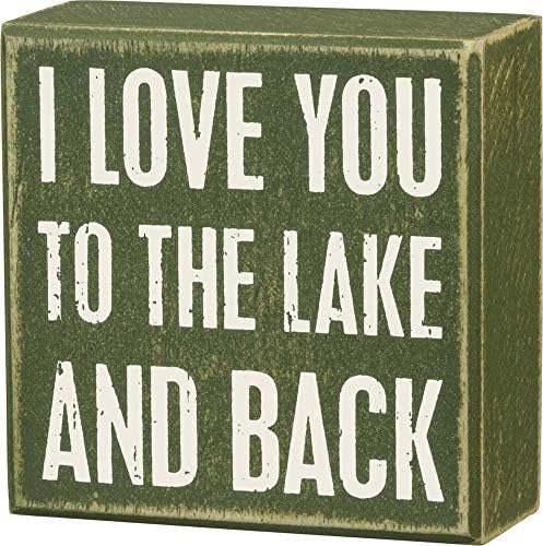 פרימיטיבים מאת קתי אני אוהב אותך לאגם ובחזרה הביתה סימן דקסקור