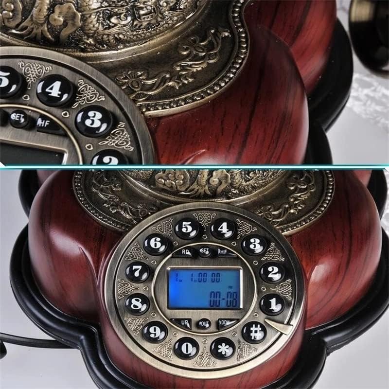 שרף טלפוני עתיק של Houkai טלפוני קבוע רטרו דיגיטלי כפתור טלפון וינטג