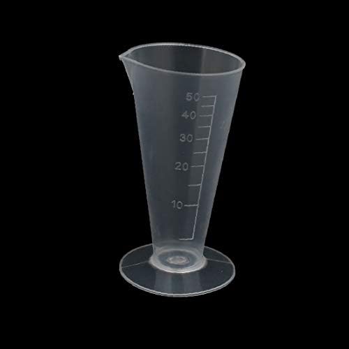 אקס-דריי 10 יחידות 50 מיליליטר מעבדה שקופה באמצעות כוס מדידה לבדיקת נוזלי מים (10 יחידות 50 מיליליטר