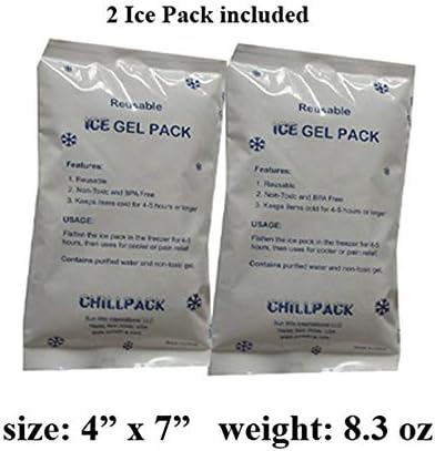 שקית כפול של צ'ילפיק תיק סוכרת מסוכנת תיק קירור לאינסולין, ערכות אספקה ​​עם חבילת קרח 2 x כלול, שחור