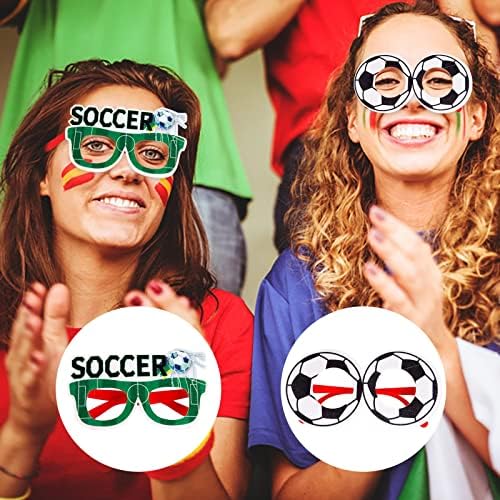 Todozo מתאים למנות כדורגל מתנות כדורגל פלטות משקפיים למבוגרים משקפי כדורגל קישוטי מסיבת מעריצים אוהל 10x20