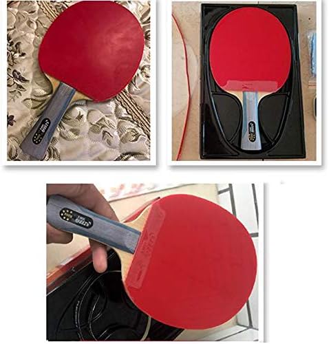 מחבט טניס טניס שולחן 6 כוכבים של Sshhi, 5 לוח עבה, מחבט טניס שולחן התקפי, תחרות מקורה או חיצונית, מוצק/כפי