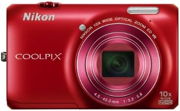Nikon Coolpix S6300 16 MP מצלמה דיגיטלית עם עדשת זכוכית ניקור 10x ניקור ועדשת זכוכית מלאה HD 1080p