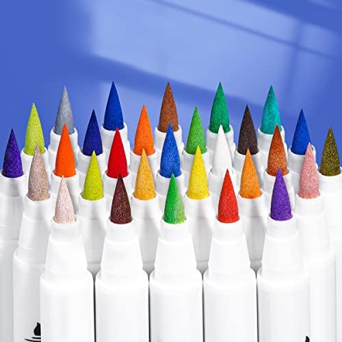 Arrtx 62 צבעים עטים לצבע אקרילי לציור סלע, ​​לציור סלע, ​​ציור ציור אקרילי מבוסס מים לציור בד,