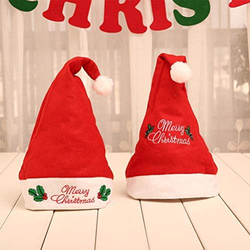 קטיפה סנטה כובע 4 יחידות סנטה כובעי בדים לא ארוגים לעבות סנטה קלאוס כובעי סנטה תלבושות אביזרי עבור חג מסיבת