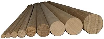 עגול אלון עגול 1 מ 'אורכו, קוטר 8-40 ממ, מוטות מעץ עץ עץ עץ עץ עץ מדרגות עץ