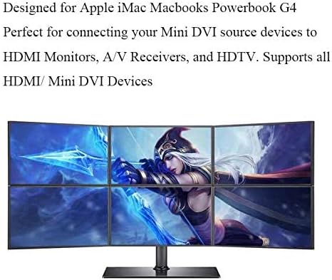 MINI DVI ל- HDMI מתאם וידאו, MacBook iMacs Mini DVI וידאו HDTV זכר למתאם נשי, עבור מסכי HDMI,