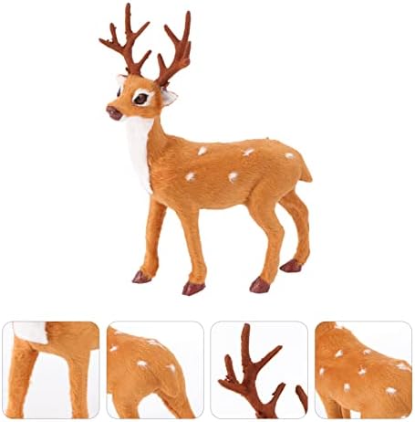 Nuobesty Mativity Decor צלמיות צעצועים איילים לחג המולד פסלי פסלי יער חיות יער דמויות שולחן חג המולד מרכזי