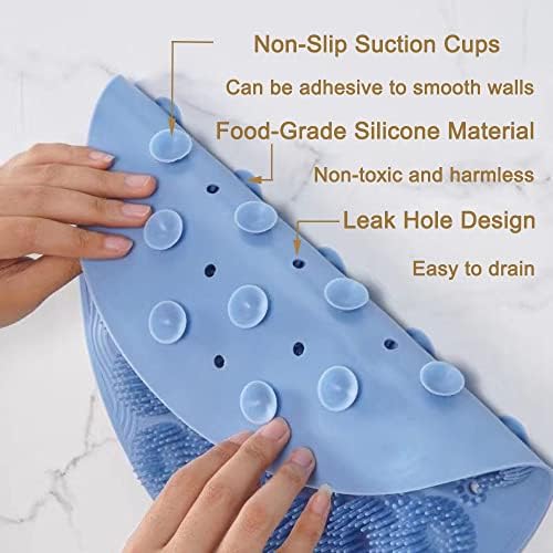 JROZXF מקלחת כף רגל מעוגת כף רגל קרצוף לשימוש במקלחת אחורי קרצוף למקלחת סיליקון גוף קרצוף מחצלת מקלחת