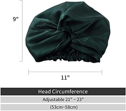 Guinequeen 22 Momme כובע שינה משי תות לטיפול בטיפול בשיער, מצנפת ליל משי טבעית עם שהות אלסטית