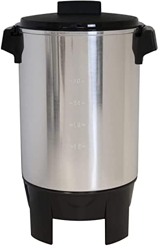 דומיניון פרימיום 30 כוס קפה קפה - מתקן קפה מאלומיניום לבישול מהיר - מתקן מים חמים אוטומטי - אידיאלי