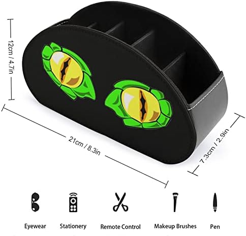 דינוזאור עיני שלט רחוק מחזיק עט תיבת עור מפוצל מרחוק נושא כלים דקורטיבי שולחן אחסון ארגונית מיכל