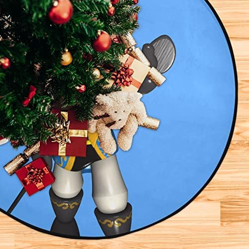 מפצח אגוזים מגניב CUPADA מחצלות עץ חג המולד חצאית עץ עמיד למים, גרזן עץ עץ עץ עץ עץ מגש מעמד מחצלת