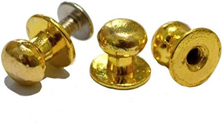 10 יחידות מיני עגול ראש ידיות עתיק זהב ידיות בציר מגירה מושך קטן נייל עם ברגים עבור תיק ארנק מטען מטען