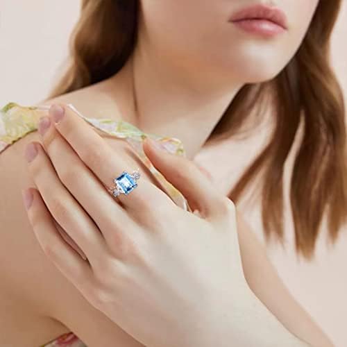 2023 חדש יוקרה תרשיש זירקון כיכר טבעת אירוסין טבעת צמיד אגודל טבעות נשים