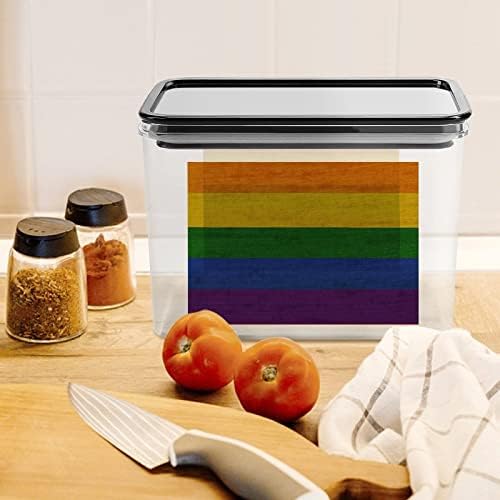 להטב גאווה דגל אחסון קופסא פלסטיק מזון ארגונית מיכל מיכלי עם מכסה למטבח