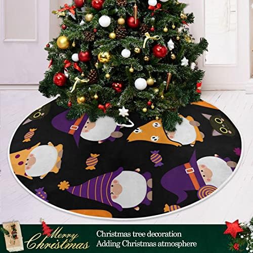 Oarencol Gnomes חמוד ליל כל הקדושים חתול שחור דלעת קנדי ​​חצאית עץ חג המולד 36 אינץ 'חג המולד של מסיבת חג קישוטים
