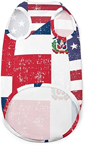 אמריקה דגל דומיניקני כלבים סוודר סווטשירט סווטשירט בגדים לבגדי כלבים וחתולים בינוני קטנים XL