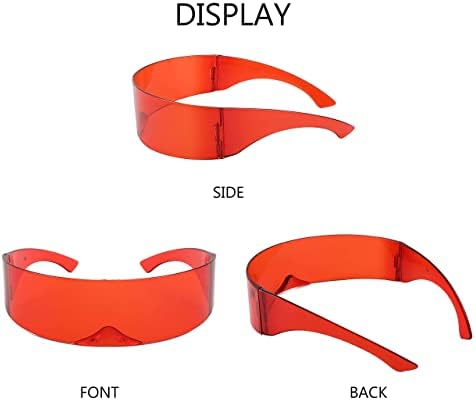 פייסדי -80 עתידני סייקלופ סייבר מגן משקפי שמש גברים נשים פאנק סגנון קוספליי ב2740