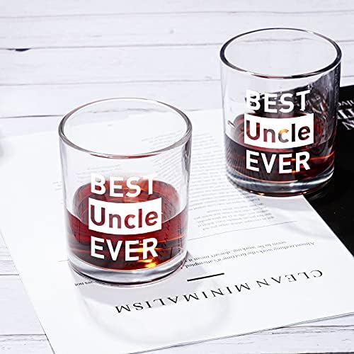 הדוד הטוב ביותר אי פעם כוס וויסקי, מתנת אבא מצחיקה בשבילו דוד אבא סבא בעל, כוס רוק מיוחדת לדוד