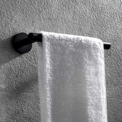 Miyili 9 אינץ 'מט מגבת שחורה מט למטבח או לחדר אמבטיה - מחזיק מגבת נירוסטה בעתיד סגנון קיר בסגנון קיר, A01B23A