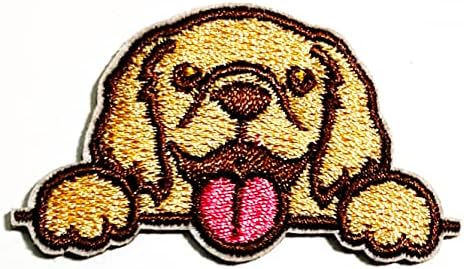 יפה זהב כלב תיקון קומיקס קריקטורה רקום אפליקצית מלאכה בעבודת יד תינוק ילד ילדה נשים בגדי עשה זאת