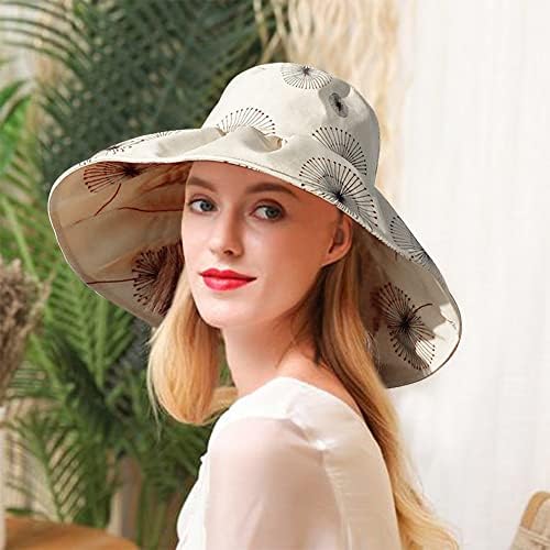 נשים רחבות שוליים כובע שמש נשים שמש כובע שוליים גדול כובע חוף קיץ מתקפל לטיולי דיג