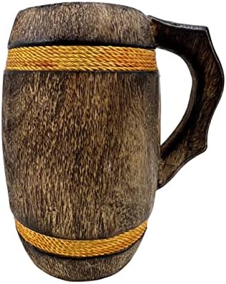 פריטי אספנות בוי בעבודת יד ספל בירה מעץ עץ מנגו טבעי - עץ עתיק לסביבה עתיק קפה כוס קפה כוס חום עץ מתנה מתנה